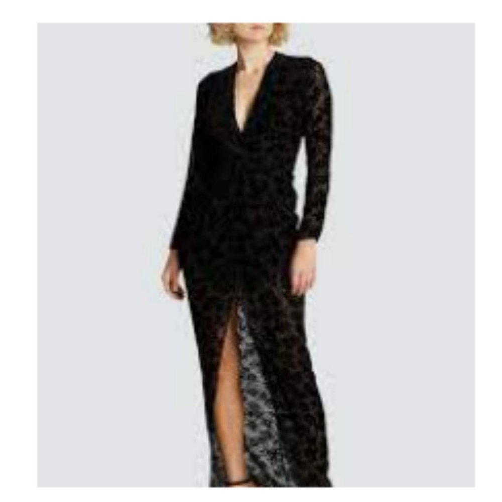 Veronica Beard Ruthie Formal Dress, Black Velvet, Size 6